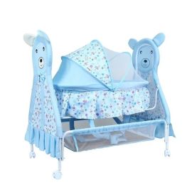 1st Step Cradle With Swing, Mosquito Net And Storage Basket-Blue - 0 to 12 Months