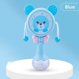 Babies Bloom Store  Blue Jingle Bells Cartoon Hand Rattle Toys Babies /Kids (0-3 Years)