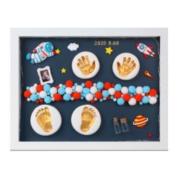 Babies Bloom Store  Newborn Baby Clay Handprint Footprint Kit with LED Lights |Newborn Baby Imprint Kit,Lasting Memory for Family| Navy Blue