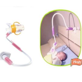 Babies Bloom Pink Baby Hands-Free Feeding Bottle Holder (Without Baby Bottle)