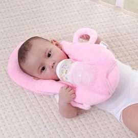 Babies Bloom Pink Baby Self Feeding Pillow Support (Age 3-18 Months) (Without Bottle)