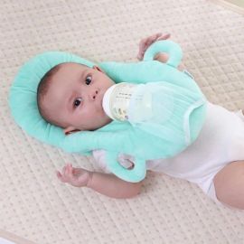 Babies Bloom Blue Baby Self Feeding Pillow Support (Age 3-18 Months) (Without Bottle)