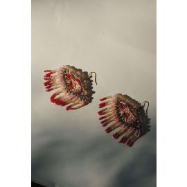 Ekibeki - Ekibeki Phyllo Coal Copper Enamel Earrings (1 Pair)