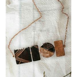 Ekibeki-Suntop Copper Enamel Necklace