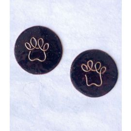 Ekibeki (Set of 2) Copper Enamel " Paws" Fridge Magnet