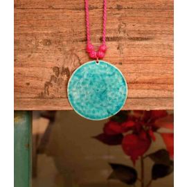 Ekibeki Turquoise Sky Copper Enamel Pendant (1Pc)