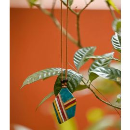 Ekibeki Retro Lines Copper Enamel Geometrical Pendant (1Pc)