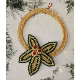 Ekibeki Golden Grass Christmas Wreath (Red & Green)