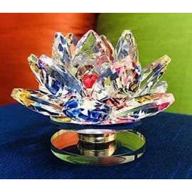 PARADIGM PICTURES Home Decor Items Positive Energy fengshui Crystal Lotus Flower (8.5 X 8.5 X 5 CM)