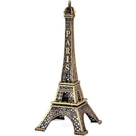 SparkT Antique Finish 3D Metal Paris Eiffel Tower Metal Craft Famous Landmark Building Metal Statue, Cabinet, Office, Gifts Decorative SHOWPIECE