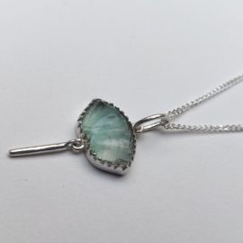 BAKA-PICHWAI Fluorite Lotus Leaf Pendant