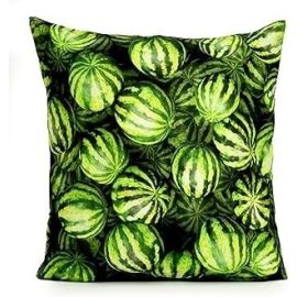 Encasa Homes Cushion Covers - Printed Cotton Twill Fabric - 40x40 cm - 16"x16" - Watermelon - Pack of 2