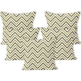 Encasa Homes Decorative Cushion Covers - Set of 5 Pcs, 30x30 cm (12"x12") - Printed Polyester, Light Weight, Soft, Pillow Case for Bedroom, Living Room, House & Hotel - Chevron