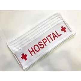 Lushomes White with Red Border 100% Cotton Super Absorbant Hospital Sports Towel 40 x 80 cms Gym Towel (16 x 32”, 550 GSM Towel)