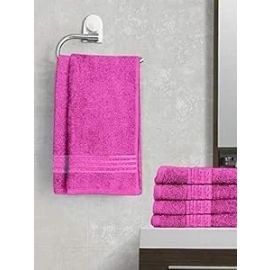 Lushomes Hand Towel, Hand Towel Set of 6, Pink Cotton Hand Towel Sets 475 GSM, Small Towel for Hand, Kitchen, Gym, Wash Basin(40 x 60 cms, Pack of 6)