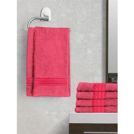 Lushomes Hand Towel, Hand Towel Set of 6, Maroon Cotton Hand Towel Sets 475 GSM, Small Towel for Hand, Kitchen, Gym, Wash Basin(40 x 60 cms, Pack of 6)