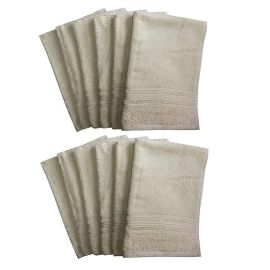 Lushomes Cream Super Soft and Fluffy Hand Towel Set (Size: 16 x 24 Inches, Pack of 12, 450 GSM)