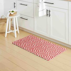 UNITO Pet Yarn Sustainable Mat Anti Skid Mat| Non Slip Mats For Living Room| Kitchen And Bedrooms | Machine Washable|18x27 Inches,Red