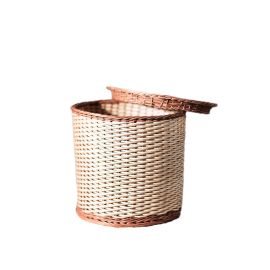 Kadam Haat Shaakhsaaz Handmade Wicker Cylindrical Utility Box