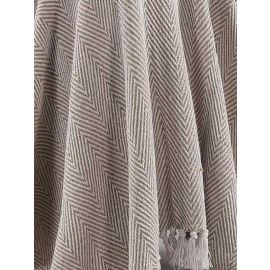 SASHAA WORLD Striped Chevron Throw Blanket | Throw for Living Room, Sofa, Bedroom & Chair | Grey Throw Blanket | 180 x 130 cm Pack of 1