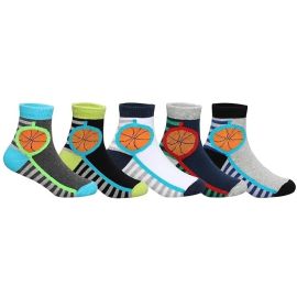 Supersox Boy's Regular Cotton Socks (Pack Of 5)