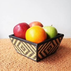 Kadam Haat Handmade Bamboo Fruit Basket – Small