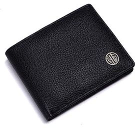 Genuine Leather Wallets for Men | Black Men's Wallet | FID Protected Leather Wallet for Men | Mens Wallet with 4 Card Slots | Purse for Men/Money Bag for Men - Gift for Him