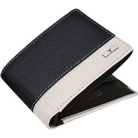 Seattle Black/Sand Leather Wallet for Men