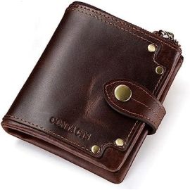 RFID Blocking Leather Brown Men's Wallet