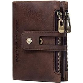 Genuine Leather Wallet for Men | Men's RFID Blocking Wallet (Brown)