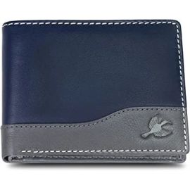 Buttler Navy RFID Blocking Leather Wallet for Men | Genuine Leather Mens Wallet