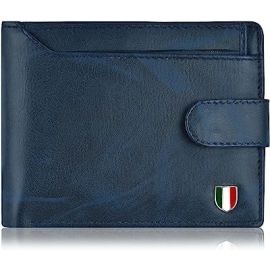 Faux Leather Men's Wallet (Blue-BLUTNSCRD)