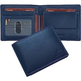 Maddison Men's Navy Genuine Leather Wallet