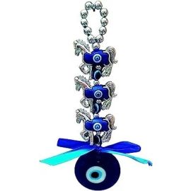 Ripe India Nazar Suraksha Turkish Evil Eye Talisman Door Wall Car Hanging Amulet (Blue Eyes)